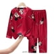 thumbnail image 2 of Disney-Conjunto de pijama de seda satinada para niños, ropa de dormir, pantalones, Tops, adolescentes, niñas, niños, Mickey y Minnie, de 3 a 10 años, 2 of 3