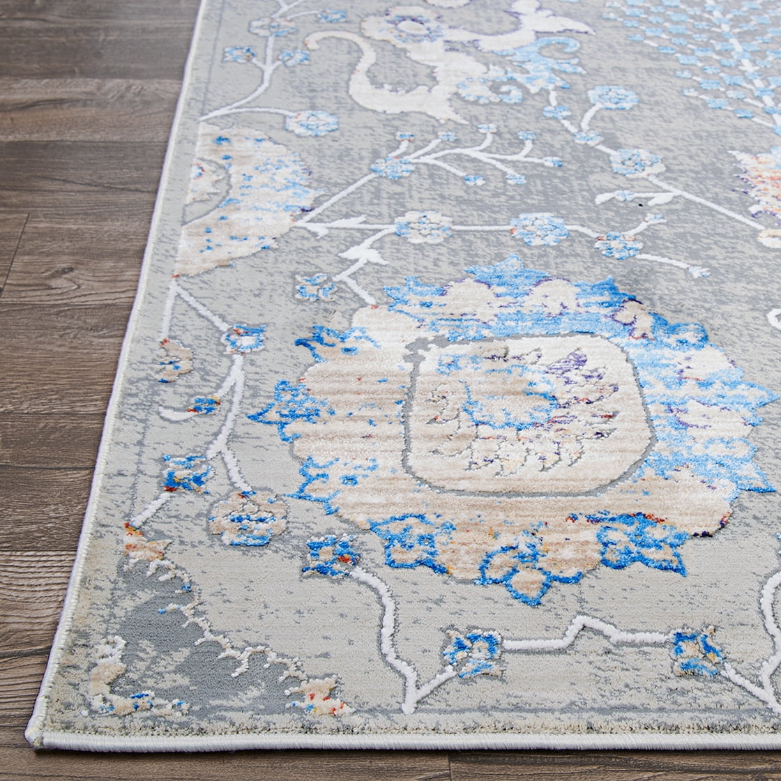 Couristan Vibrata Mandala Multi-Pewter Runner Rug