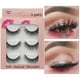 thumbnail image 2 of Ygjytge 3 Pares De Pestañas Hechas A Mano Maquillaje Natural 3D Pestañas Postizas De Visón (G308) Ygjytge Para estrenar, 2 of 9