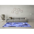 thumbnail image 3 of Ahgly Company Indoor Square Patchwork Blue Transitional Area Rugs, 7' Square, 3 of 4
