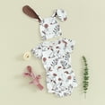 thumbnail image 2 of Bagilaanoe 3pcs Newborn Easter Outfits Baby Boy Girl Shorts Set Short Sleeve Flower Print Romper Tops + Shorts + Hat 3M 6M 12M 18M Infant Casual Summer Clothes, 2 of 8