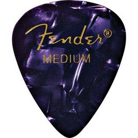 Fender Strat Intonation - 351 Shape Medium Classic Celluloid Picks, 12-Pack, Purple Moto for electric guitar, acoustic guitar, mandolin, and bassCelluloid picks give the traditional feel,.., By Fender