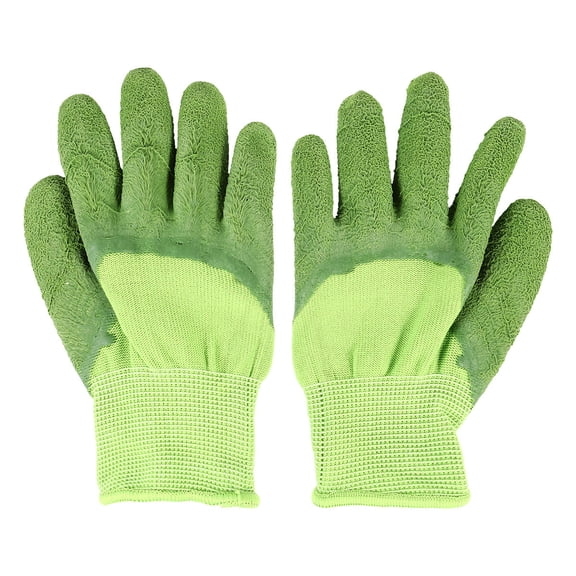 LEORX 1 Pair Kids Safety Glove Green Protective Gardening Gloves for Outdoor