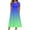Green, variant on Women's Casual Gradient Print Sleeveless Dress with Pockets, Polyester-Spandex, Comfortable for Various Occasions