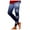Blue, variant on JIKNTTR Lined Leggings For Women Christmas Snowflake Print Leggings High Waist Yoga Pants Fitness Workout Tights Thermal Leggings