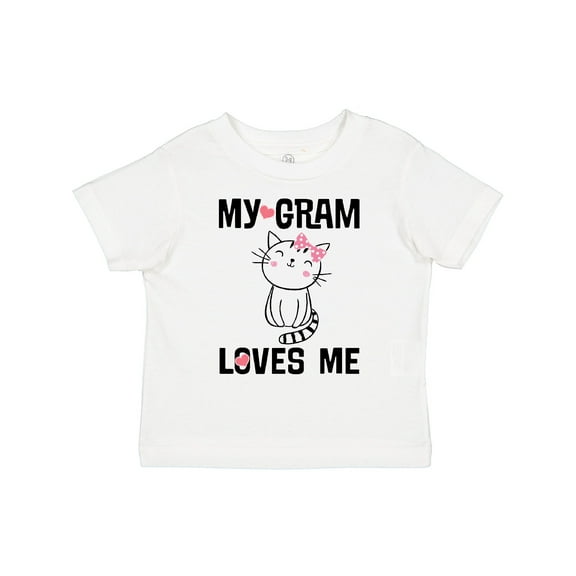 Inktastic My Gram Loves Me Girls Cat Girls Toddler T-Shirt