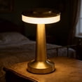thumbnail image 3 of Cordless Metal LED Desk Lamp, Touch Sensor 3 Color Stepless Dimmable, Metal Body Battery Powered Eye-Care Soft Light, Rechargeable for Living Room Dorm Home Office Study Workbench Use, B, 3 of 6