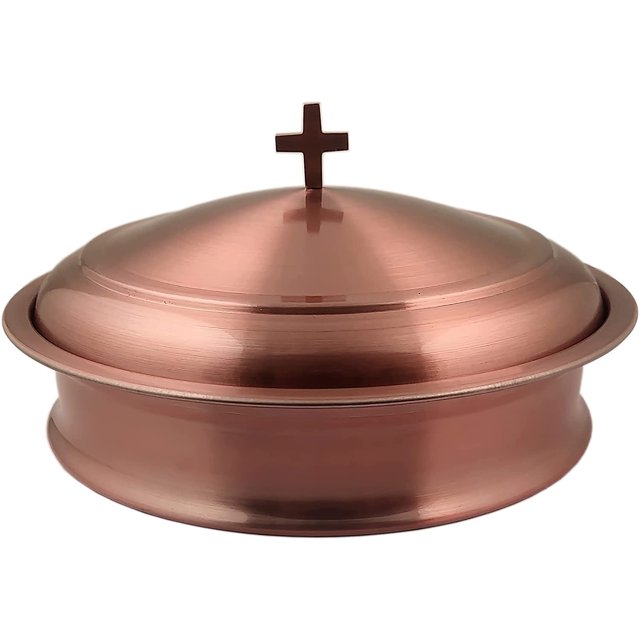 Mayur Export Plateau de Service en Acier Inoxydable pour Communion avec Couvercle - (Cuivre)