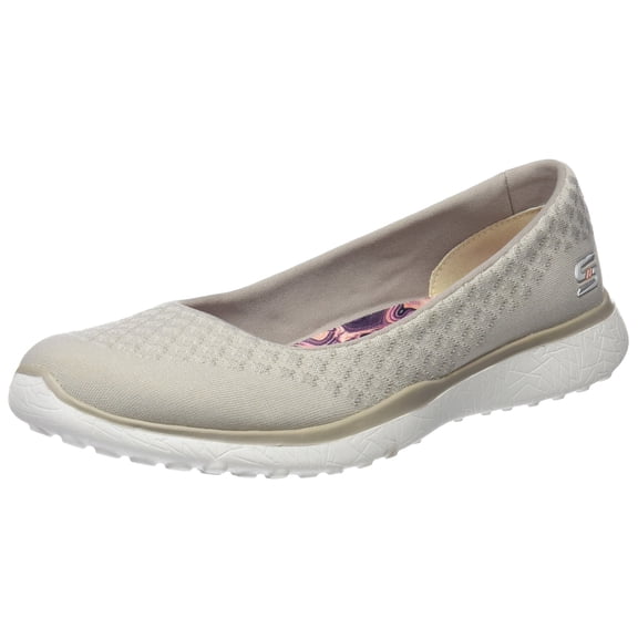 Skechers Slip on Shoes for Women Microburst One Up Fashion Sneakers Breathable Woven Fabric Air Cooled Memory Foam Lightweight Cushioned Midsole
