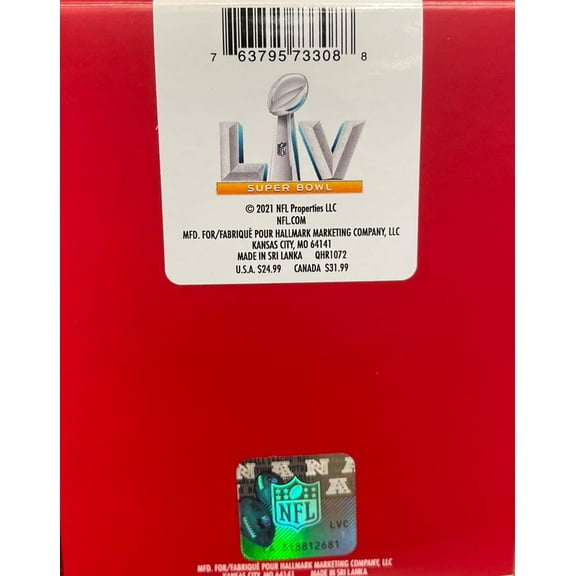 Hallmark 2021 NFL Buccaneers Super Bowl LV Christmas Ornament