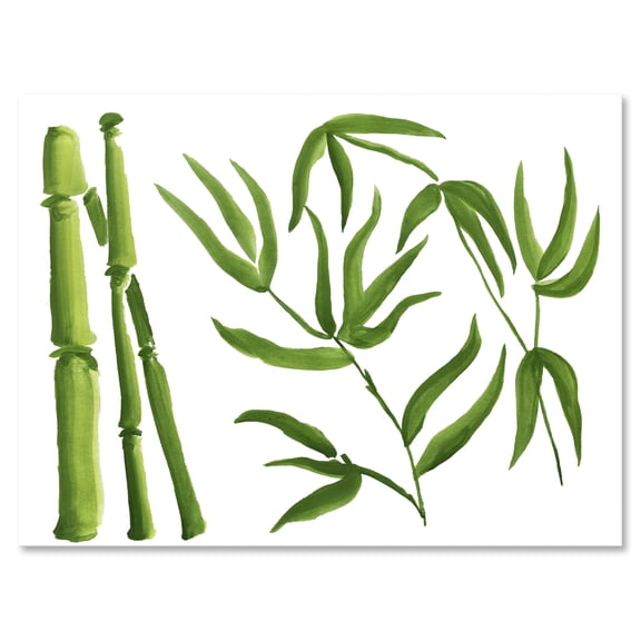 Designart ' The Forest of Bamboo Branches IV ' Tropical Canvas Wall Art Print