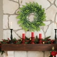 thumbnail image 4 of HomeKingdee Christmas Wreath Front Door,Real Touch Norfolk Pine Wreath,Artificial Winter Pine Wreath, Faux Green Wreaths for Wall Window Porch Farmhouse, 4 of 6