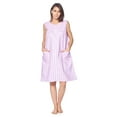thumbnail image 2 of Casual Nights Women's Zipper Front House Dress Sleeveless Seersucker Housecoat Duster Lounger, 2 of 5