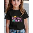thumbnail image 3 of MAWOTEA Slim Fit BIRTHDAY PRNCESS Pattern T-shirt, Playful Graphic Tee for Kids, Ideal Gift for Birthday,Size 3-13 Years, 3 of 5