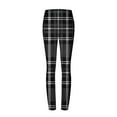 thumbnail image 5 of SwiftWear Women's Plaid Leggings | High Waist Workout Yoga Pants | Non-Slip Gym to Street Stretch Tights in Blue & Black, 5 of 6