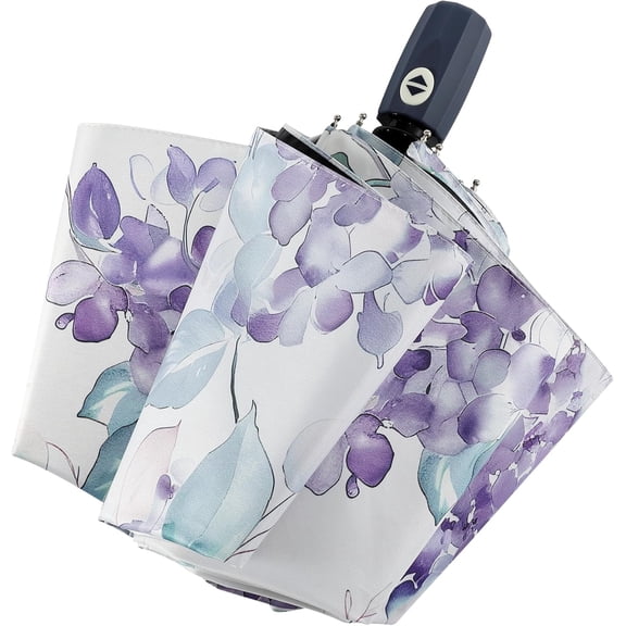 Color Coated Sun Umbrella UV Protection Compact Folding Windproof Parasols Travel Auto Open Close Shade Blocking UV