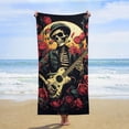 thumbnail image 3 of Guitar Skeleton Rock Microfiber Lightweight Beach Towel Quick Dry Absorbent Thin Towels for Swimming Pool Camping Beach Easy for Vacation Essentials, 3 of 7