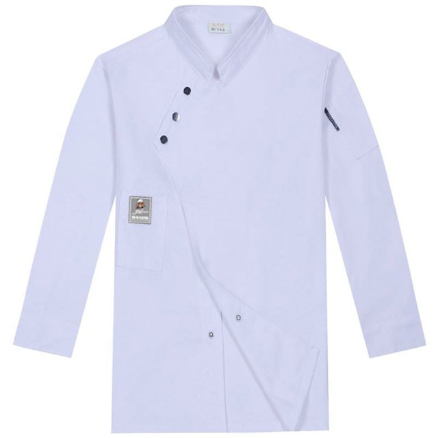 Ropa de chef Ropa de otoño e invierno de manga larga Ropa de trabajo de catering para hoteles para hombres y mujeres Ropa de trabajo de pastelero Ropa de trabajo de cocina trasera Uniforme