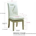 thumbnail image 2 of Kings Brand Furniture - Hillsdale Upholstered Swivel Dining Chairs, White/Gold, Set of 2, 2 of 3