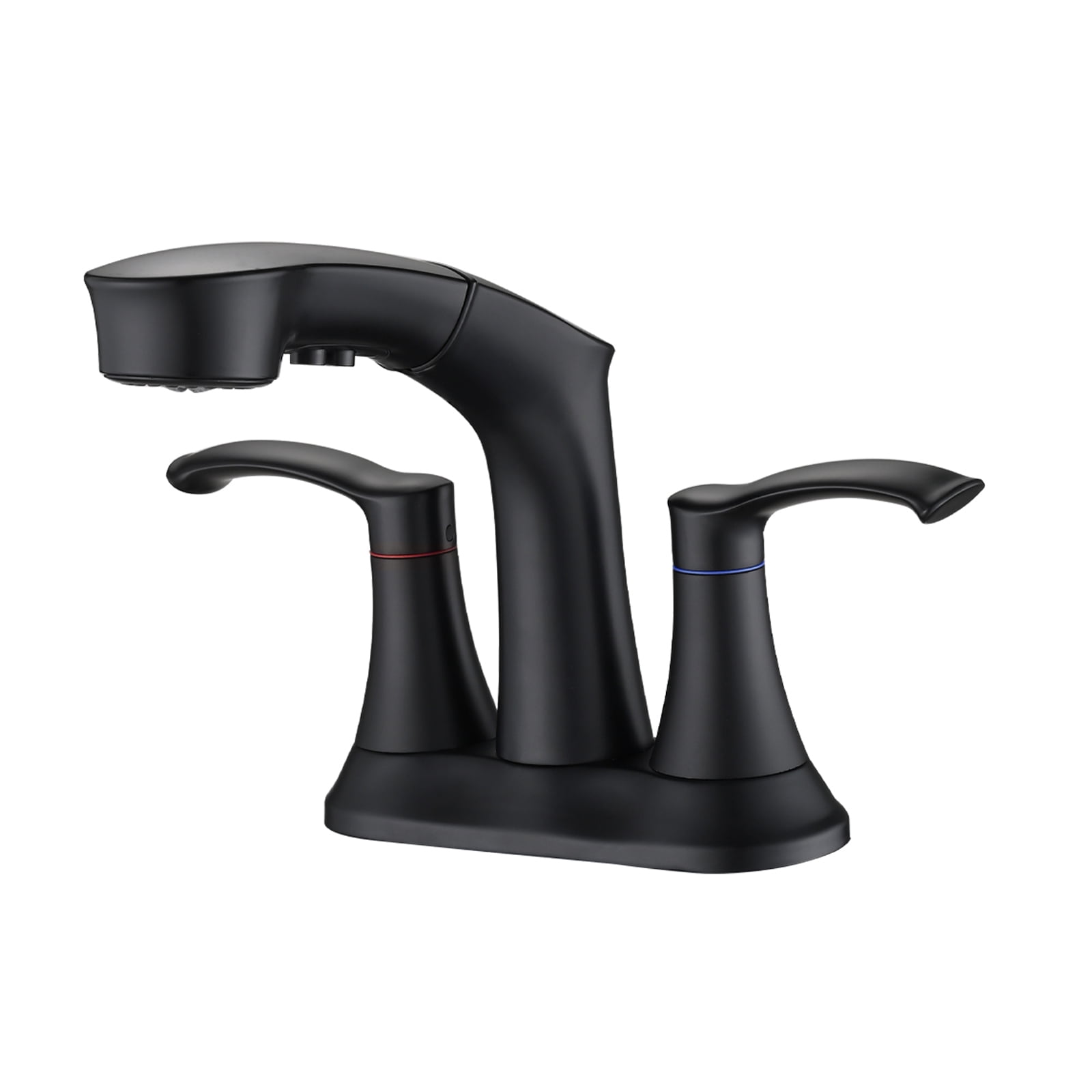 PROOX 4 in. Centerset Bathroom Sink faucet with Pull Out Sprayer Double Handles