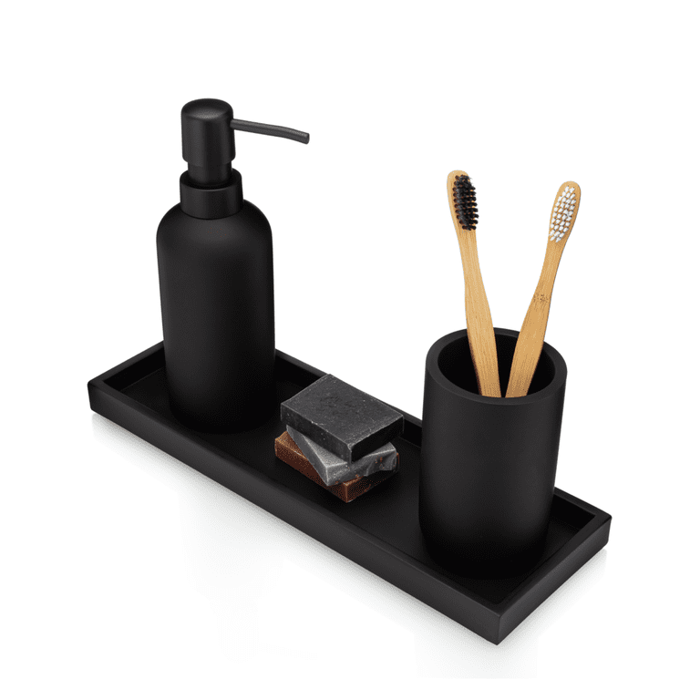 Essentra Home Matte Black Liquid Soap Dispenser 10 fl oz 300ml