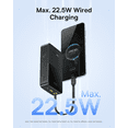thumbnail image 7 of Baseus 20000mAh Power Bank with Built-in Cables, 22.5W Fast Charging Travel Essentials Battery Pack with Digital Display, Black, 7 of 7