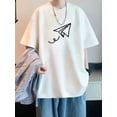 thumbnail image 1 of Graphic playera para hombreSimple Pattern Print, Men's Graphic Design Crew Neck T-shirt, Casual Comfy Tees Tshirts For Summer, Men's Clothing Tops For Daily Vacation Resorts Tee For Adult, Men, Wome, 1 of 5
