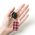 thumbnail image 4 of Uemuo Heart Plaid Pattern Rectangular Metal Keychain - Durable, Stylish, and Personalized Key Ring for Men and Women,Engraved Keychain,Gift Slim Sturdy Keychain, 4 of 7