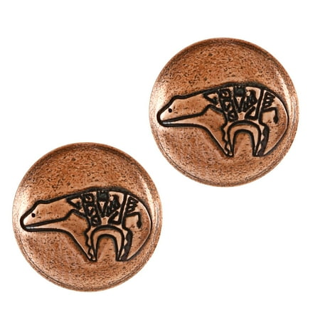 - Southwest Moon Copper Concho Post Earrings