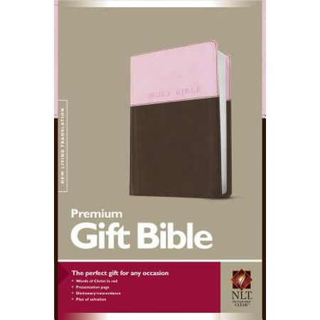 Premium Gift Bible NLT, TuTone (Red Letter, LeatherLike, Pink/Dark