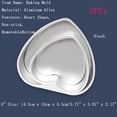 thumbnail image 2 of Birinta  2PCs  6 Inch Heart Shape Non-stick Removable Bottom Baking Pan Kitchen Cake Mold-6inch, 2 of 8