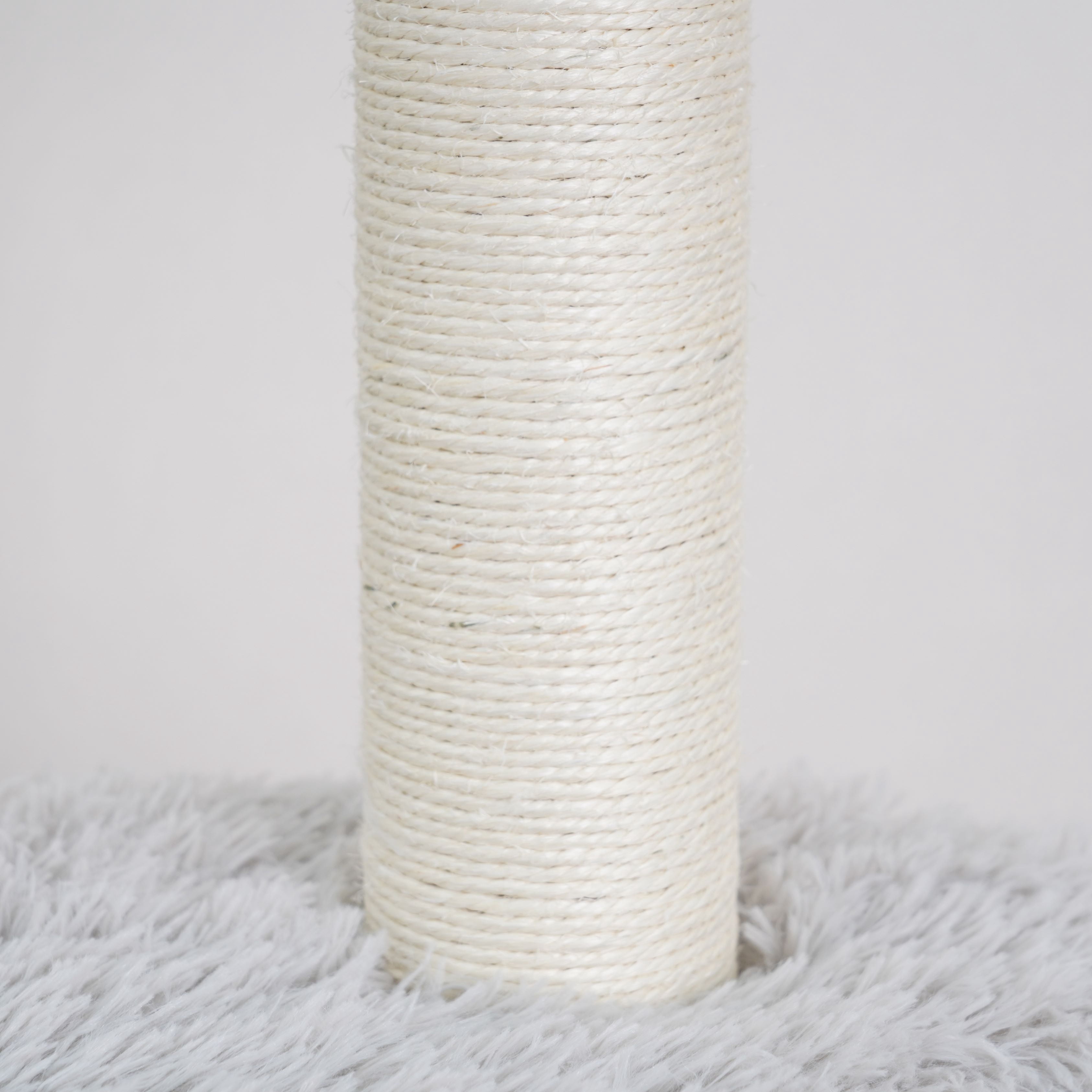 Petpals 37" Cat Tree with Cute Cat-shaped Sisal Scratching Mat with Free LED-Ball