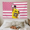 thumbnail image 4 of LeBron Art James wall tapestry poster for college dorm cave bedroom living room office party decoration gift, 4 of 8
