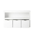 thumbnail image 4 of Your Zone Kids Toy Storage Cabinet with Three Rolling Bins, White Finish, 4 of 8