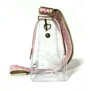 CHAMAIR PVC Transparent Fanny Pack Clear Hip Bum Bag Ladies Handbag Purse (Pink)