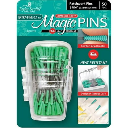 UPC: 0766152219584 | Taylor Seville Magic Pins XFine Ptchwrk1 7/16 50pc