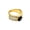 Gold-black, variant on Women's Stainless Steel Round Gemstone Ring Gold Plated CZ Micro Pave Ring Red Size 10