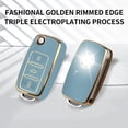 thumbnail image 6 of Key Fob Cover Compatible with Volkswagen Beetle GTI Jetta Passat Tiguan Keychain Case Holder Protector,Blue, 6 of 7