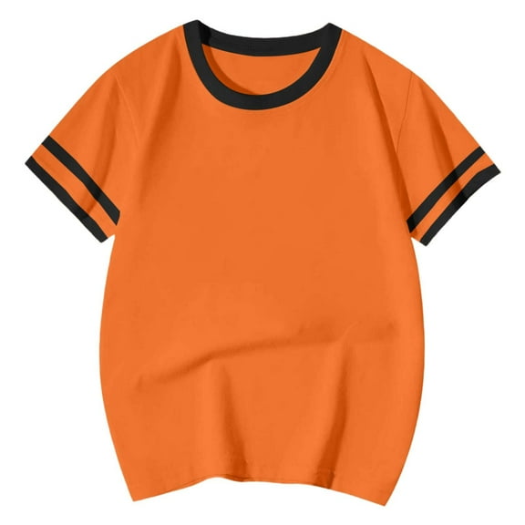 Krdevn Girls Graphic Short Sleeve Tops Casual Tees for Toddler Comfortable Daily Wear Cute Printed Shirts,6-7 Years