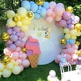 thumbnail image 1 of Assorted Color Party Balloons, Garland Arch Kit 16Ft, Macaron Latex Balloons for Baby Shower, Wedding, Birthday, Anniversary,or Any Party Decorations (122pcs pink+yellow+blue+purple+gold), 1 of 7