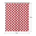 thumbnail image 5 of Red and White Checkered Pattern Shower Curtain 72"x84" ,Bathroom Decorative Shower Curtains Set with 12 Hooks,Modern Waterproof Washable Shower Curtain, 5 of 6