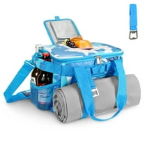 Tirrinia Large Insulated Cooler Bag Outdoor Leakproof Cooler Tote, Adjustable Shoulder Strap