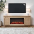 thumbnail image 2 of Real Flame Dahlia 76" Landscape Electric Fireplace TV Stand in White Oak, 2 of 9