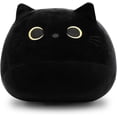 thumbnail image 1 of Almohada de juguete de peluche de gato negro 3D, peluche de gato negro gordo, almohadas Kawaii, almohada de gato, diseño de forma de gato Kawaii Lumb, 1 of 5