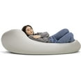 thumbnail image 4 of Jaxx Nimbus Spandex Bean Bag Chair for Adults-Furniture for Rec, Family Rooms and More, Large, Silver, 4 of 8