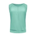 thumbnail image 6 of Alkepwun Women's Summer Tank Tops Loose Fit Pleated Scoop Neck Shirts Vest Blouse Casual Sleeveless Tops Banded Bottom, 6 of 6