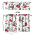 thumbnail image 5 of 3-Piece Bright Flowers Kitchen Curtain Set - Ruffled Valance and Tier Curtains with Rod Pocket, Fresh Floral Pattern for Farmhouse Kitchen Windows Decor, 54"x18" + 27.5"x36"x2, 5 of 5