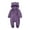 Purple, variant on Newborn Baby Bear Fleece Outfit Footie Jumpsuit Winter Romper Snowsuit outfit Bear Suit Warm Hooded Outfits Baby Fleece Onesie