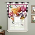 thumbnail image 2 of Spring Tulips Balloon Curtains for Windows, Bedroom Curtains 54 Inch Length, Colorful Flowers Botanical Butterfly Vintage Tie Up Curtains Panels Thermal Insulated Bathroom Curtains Window 42"x54", 2 of 8