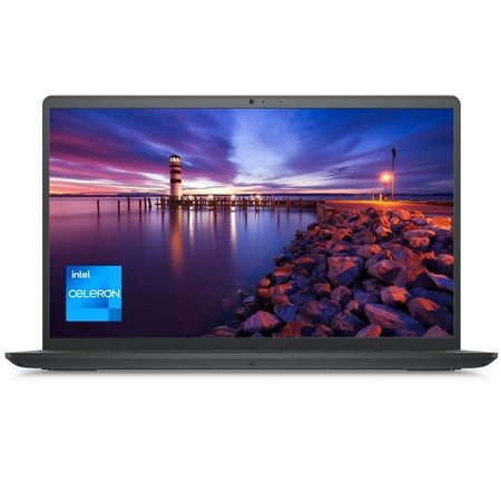 DELL Inspiron 3000 Series 3521 Laptop, 15.6" HD Screen, Intel Celeron N4020 Processor, 8GB SSD, 256GB PCIe SSD, HDMI, Webcam, Wi-Fi, Windows 11 Home, Black